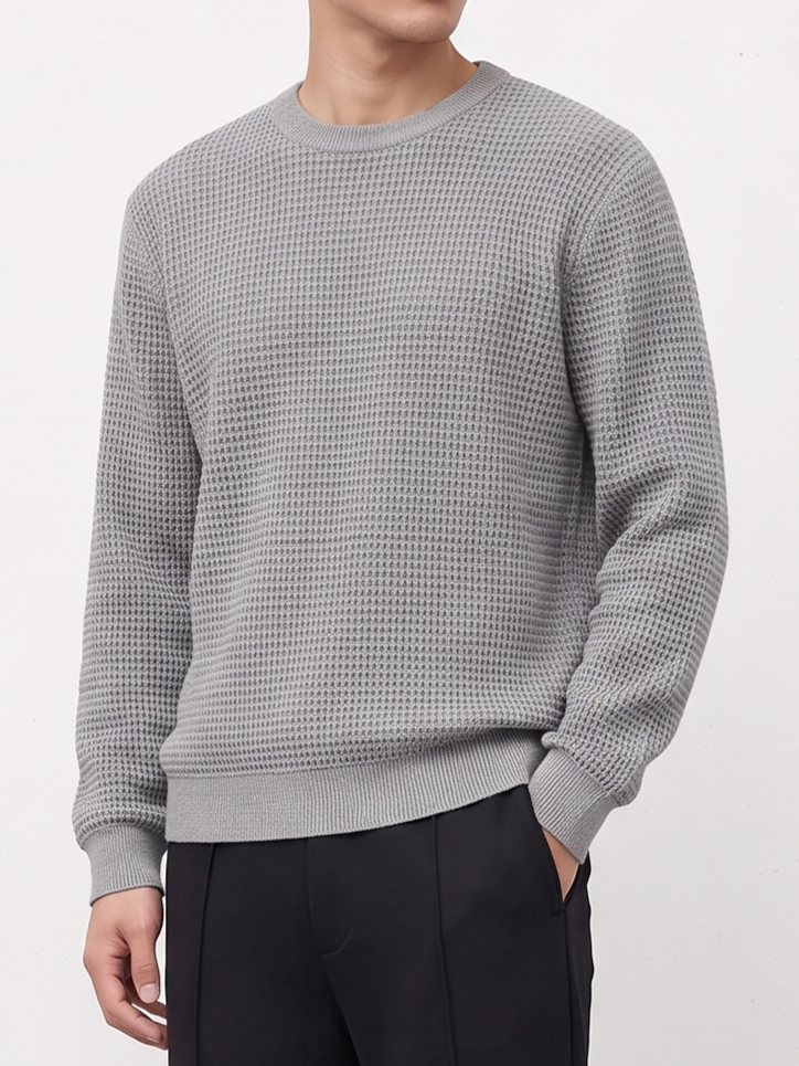 [1atm] Waffle Knit Crewneck project-069 design™ by 1atm