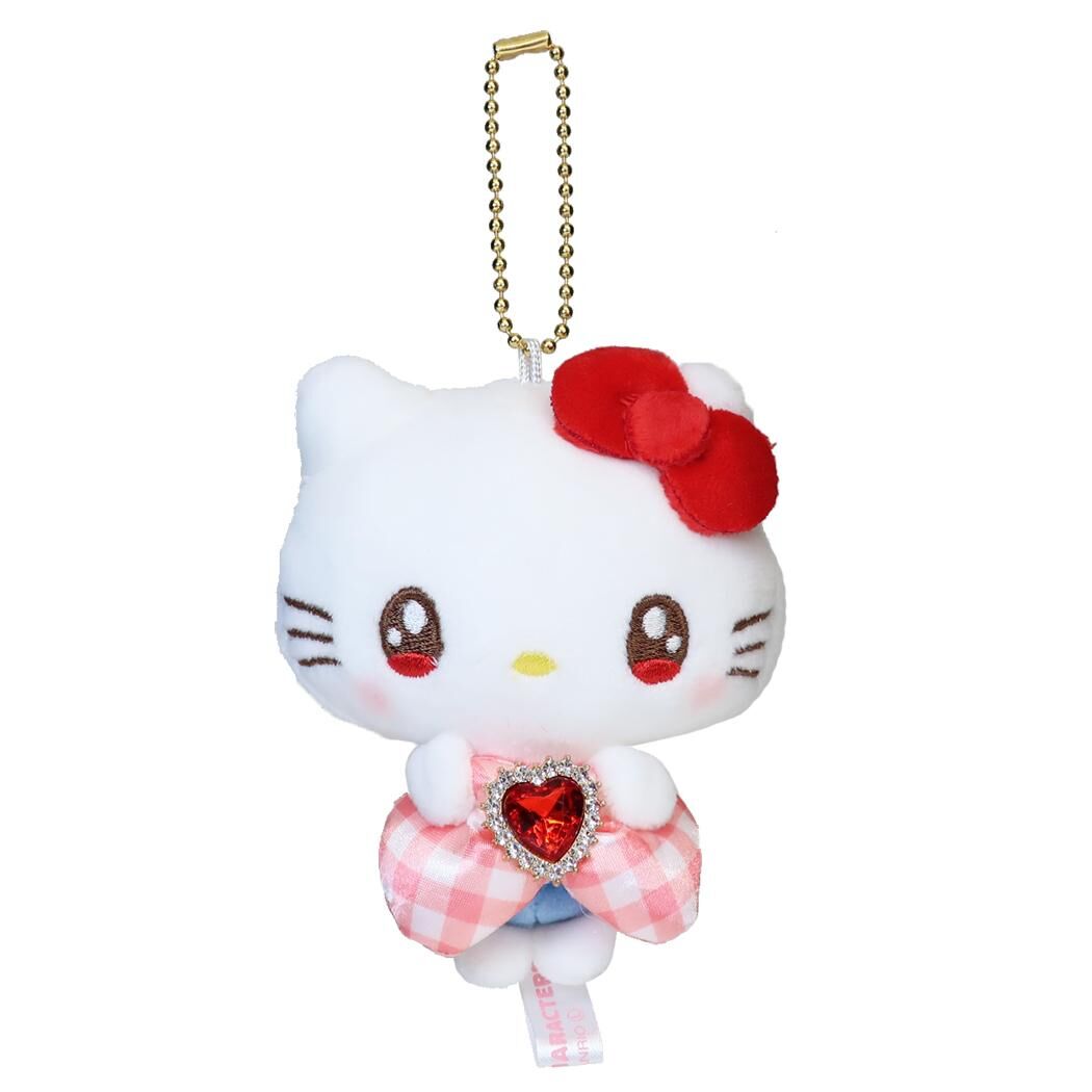 日本 Sanrio 寶石心心蝴蝶結公仔匙扣