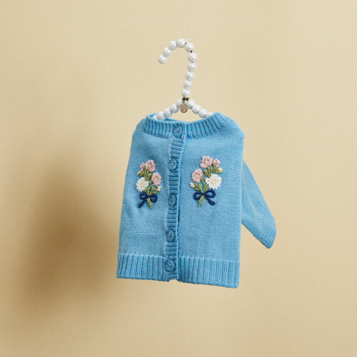 Louisdog Merino Little Bouquet Cardigan