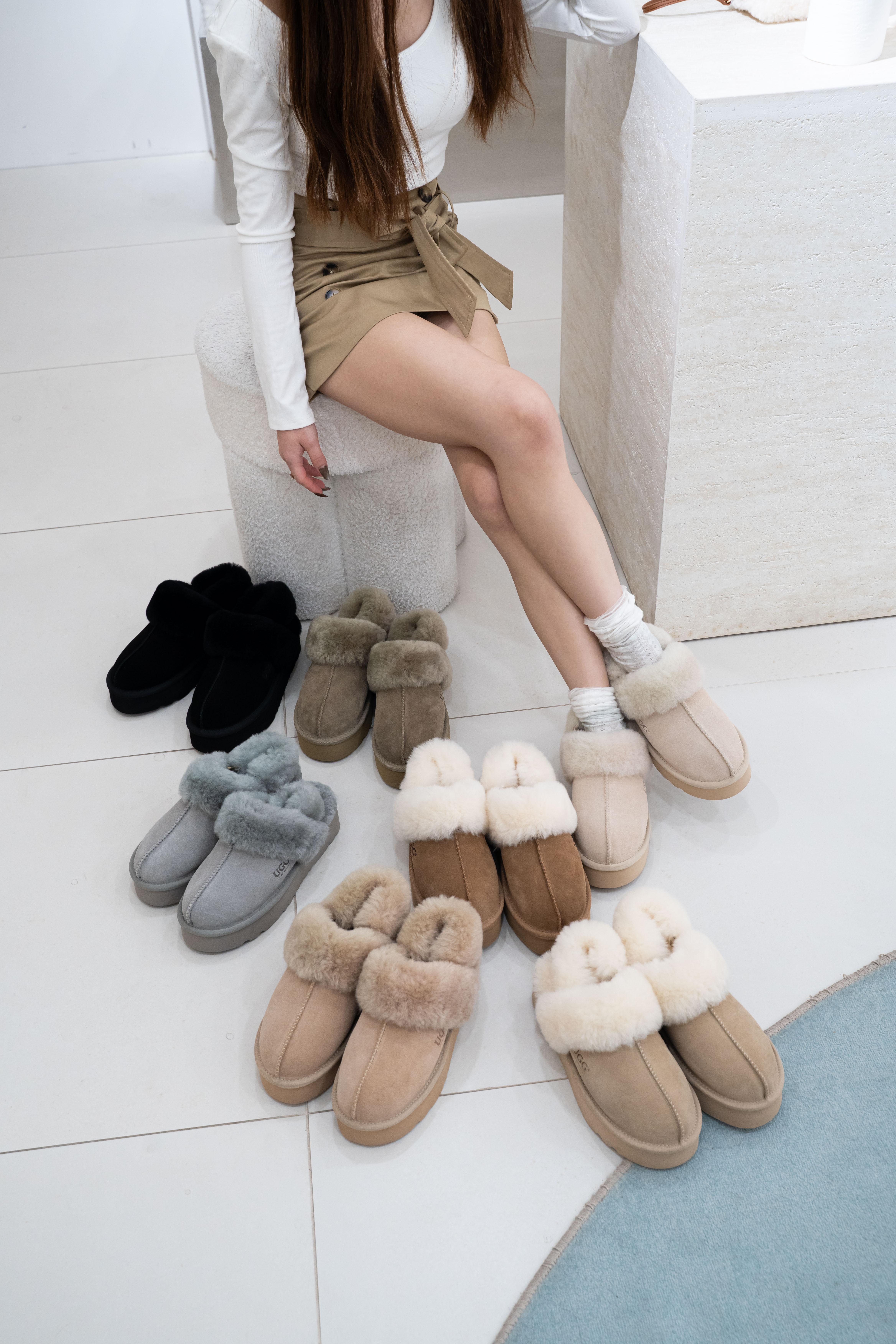 【7色入】UGG Ozlana Classic Coquette Platform Slipper (Detachable Feature)