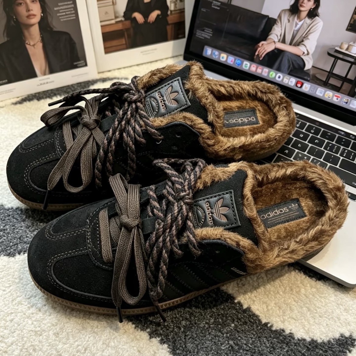 【代購】adidas Originals Samba Mule 復古包頭拖鞋 男女同款 黑色