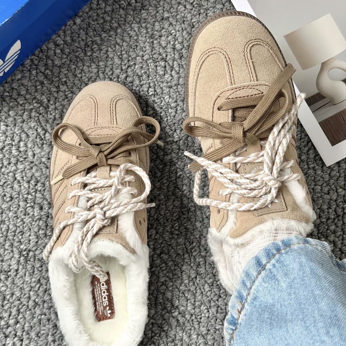 【代購】adidas Originals Samba Mule 復古包頭拖鞋 男女同款 米色