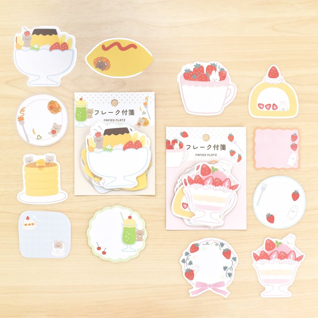 日本PAPIER PLATZ．Papia 便利貼貼紙包 共2款