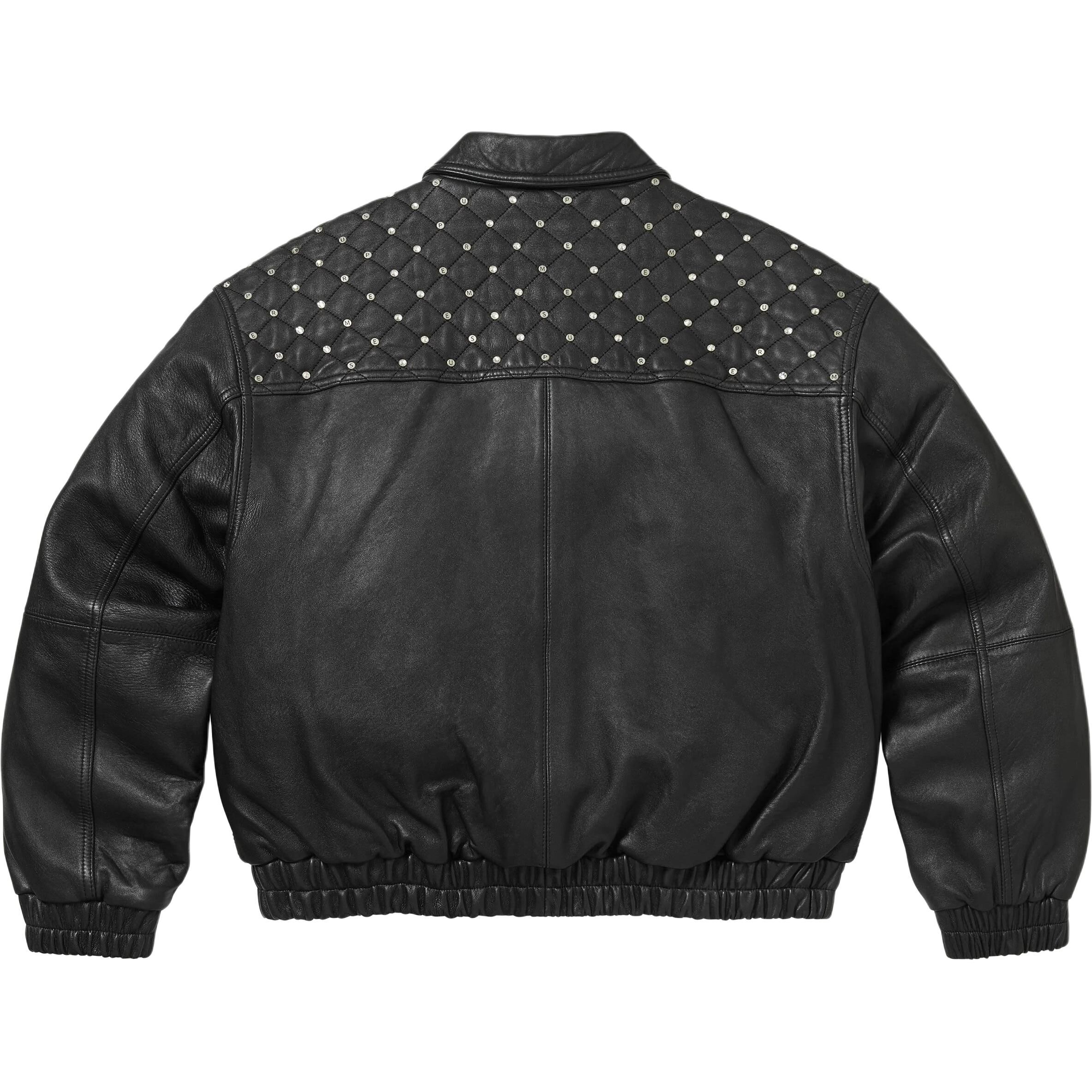 【代購】Supreme x Swarovski FW26 WEEK5 Studded Quilted Leather Jacket Unisex SUP-FW26-079