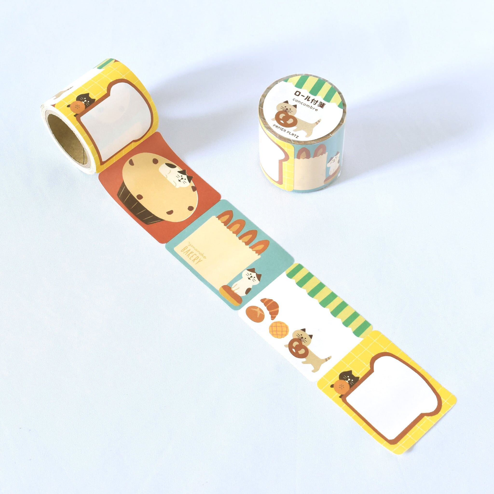 日本PAPIER PLATZ．Concombre 卷式便利貼 麵包 51-409