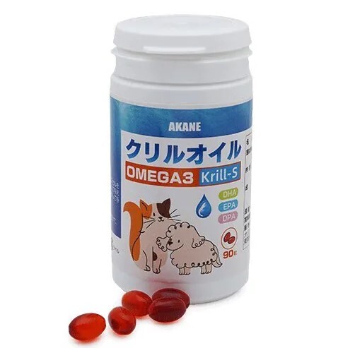 *[10月8折優惠] AKANE Omega-3 Krill-S 綜合營養補充品 (貓犬合用)90粒 [exp 27.04]