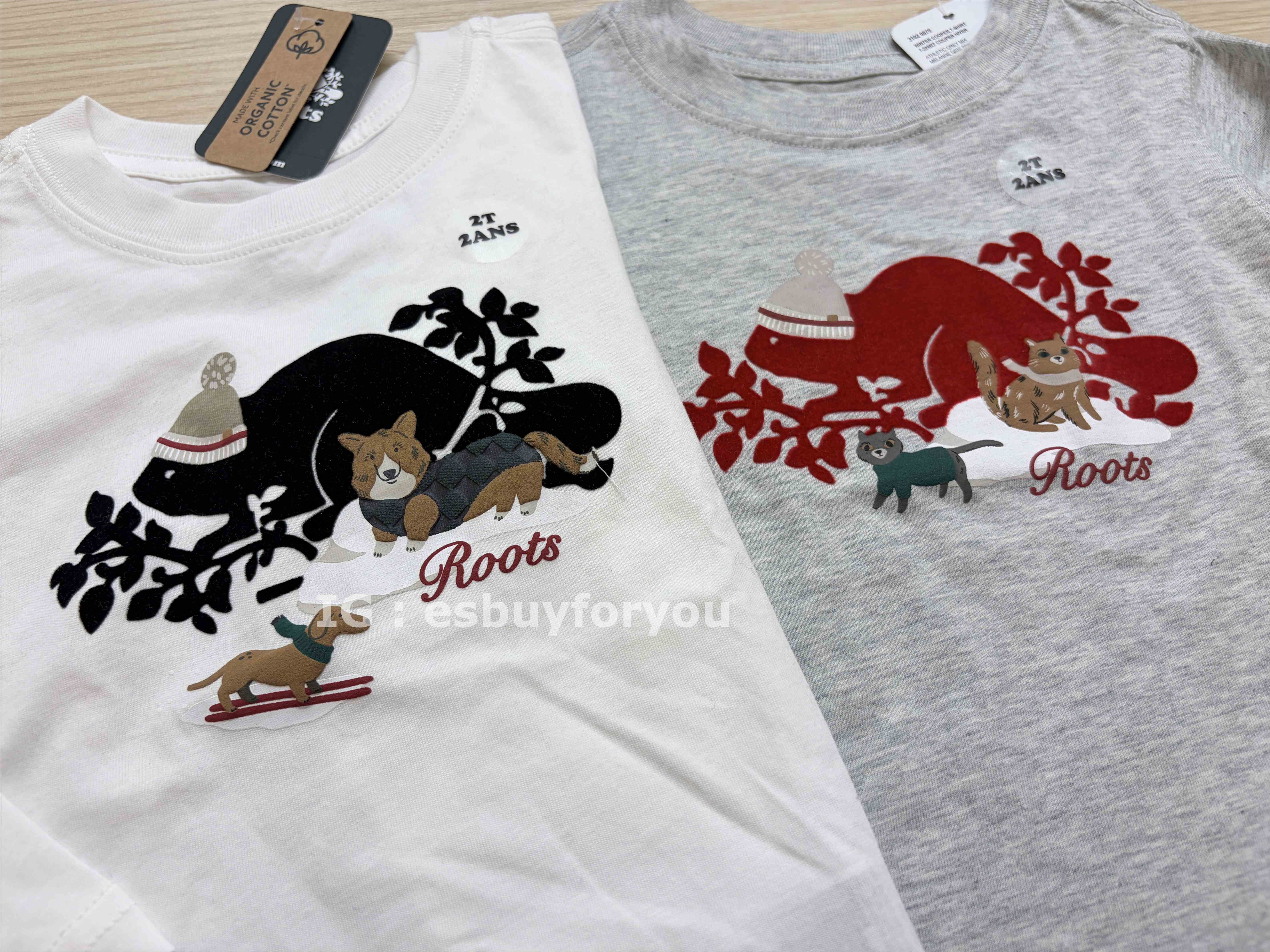 ROOTS 小童 冬季系列 造型海狸 長TEE (2色)