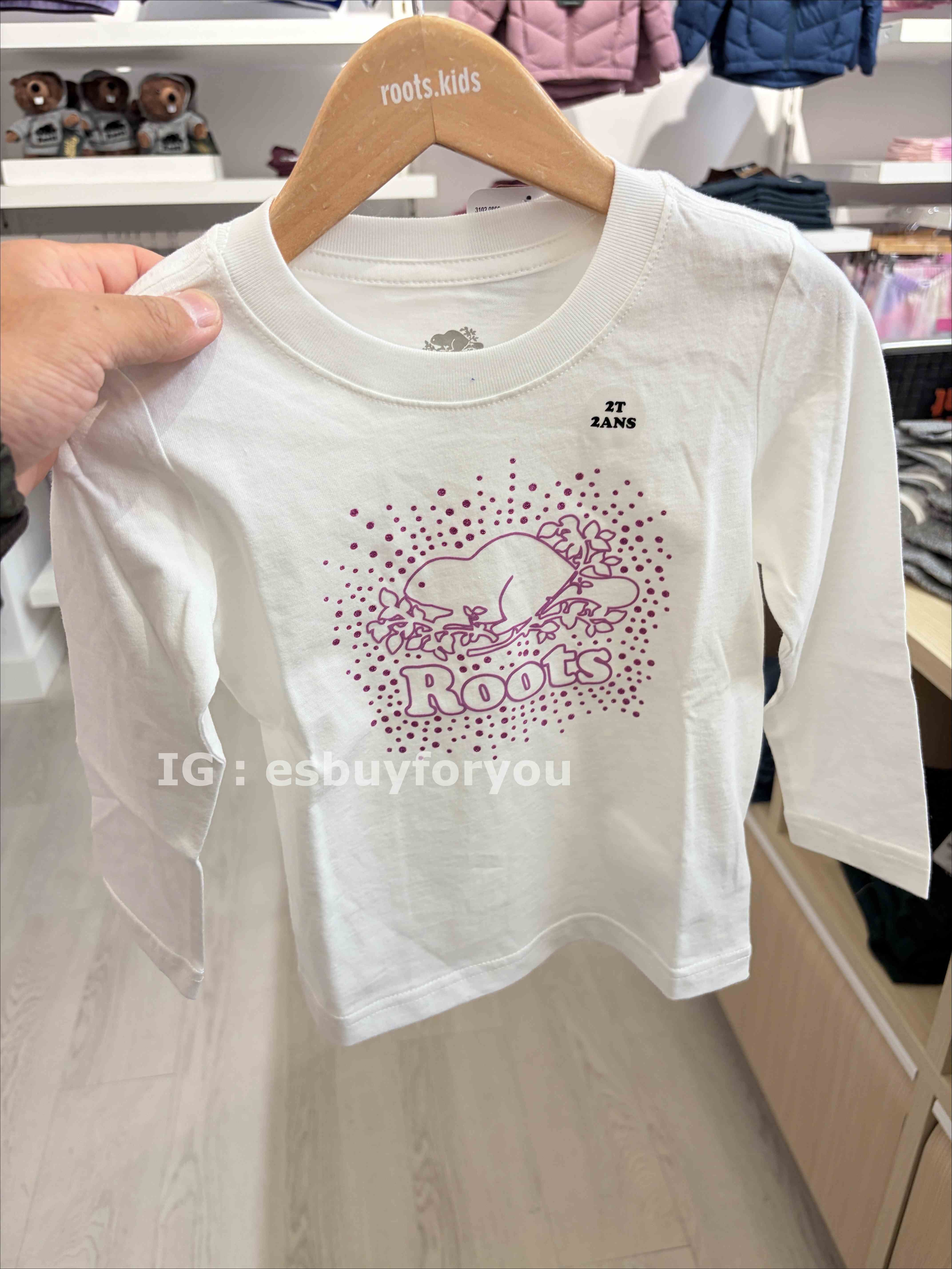 ROOTS 小女童 閃亮海狸 長TEE