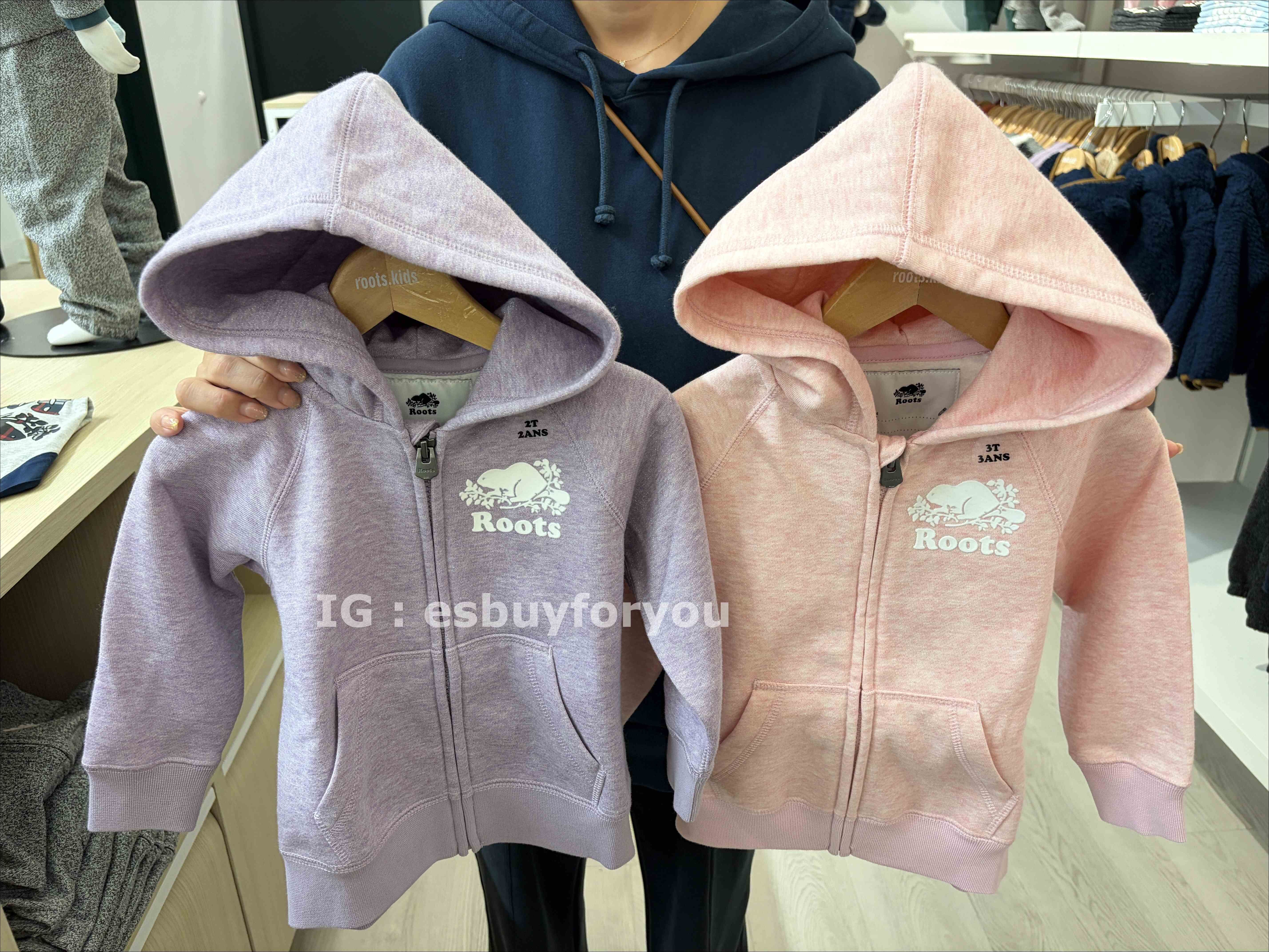 ROOTS 小女童/baby 金蔥系列 海狸 刷毛 連帽外套 (2色)