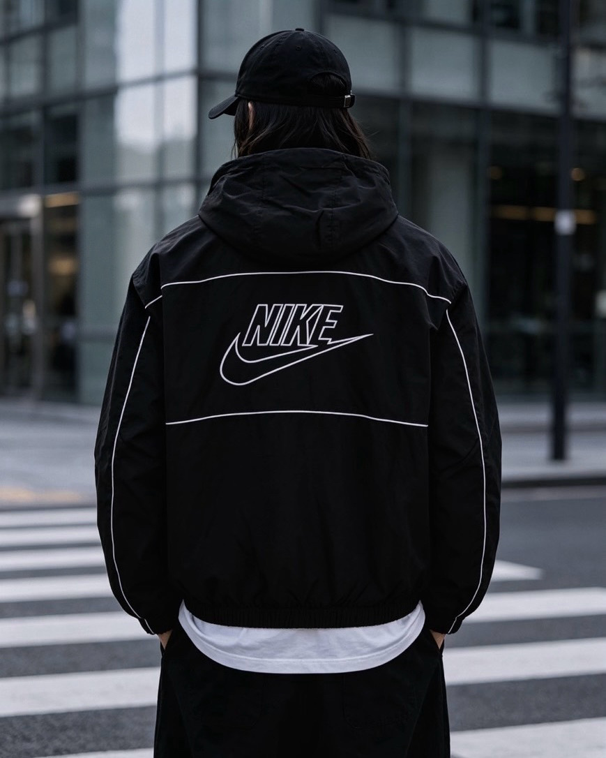 Nike Club 寬鬆 尼龍 男款 連帽 外套 淺灰 黑