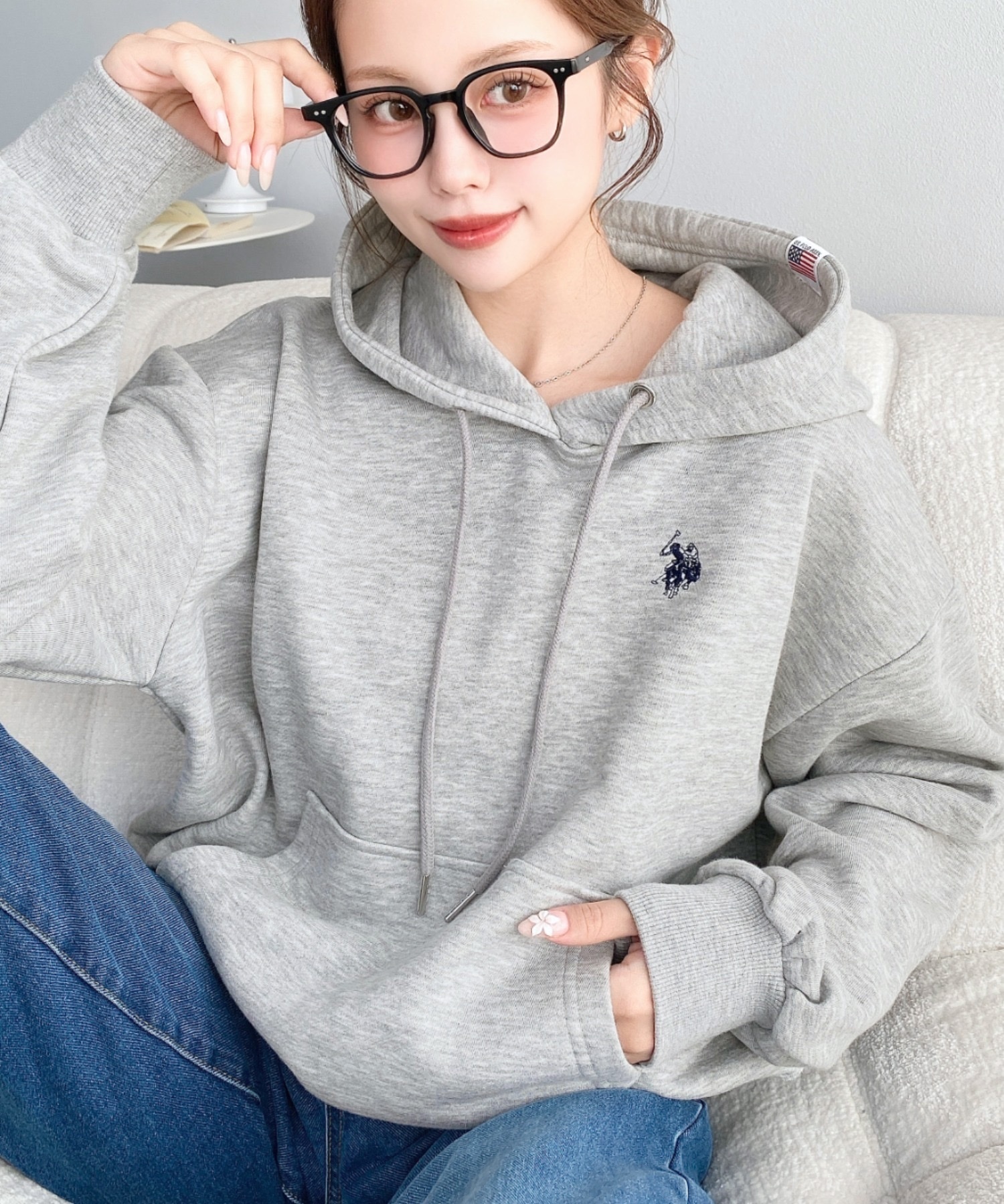 <限時> 預購🇯🇵 日本 U.S POLO ASSN. 刺繡短版 連帽帽T 四色
