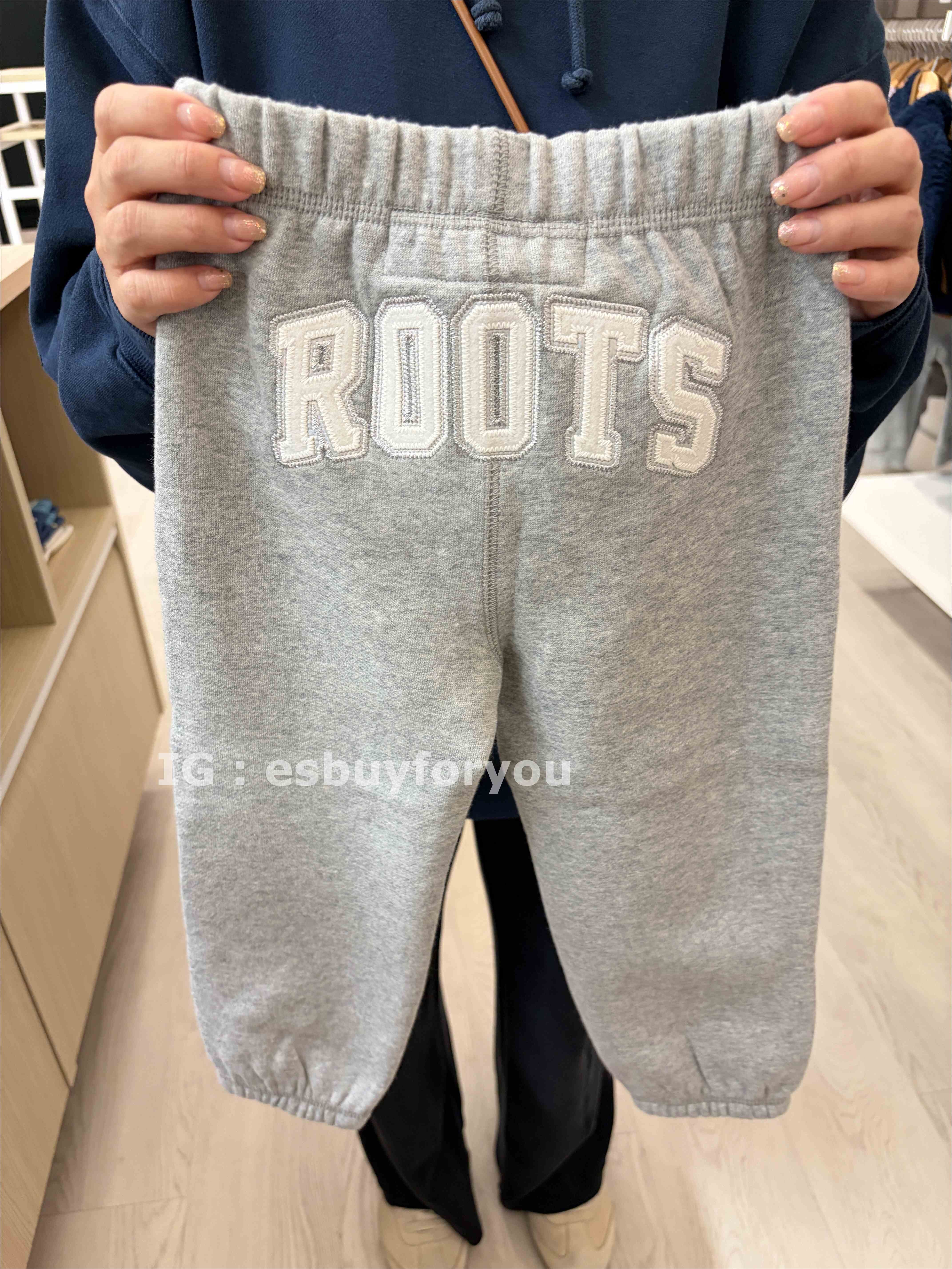 ROOTS 小女童/baby 閃亮海狸 刷毛 棉褲 (背面有字)