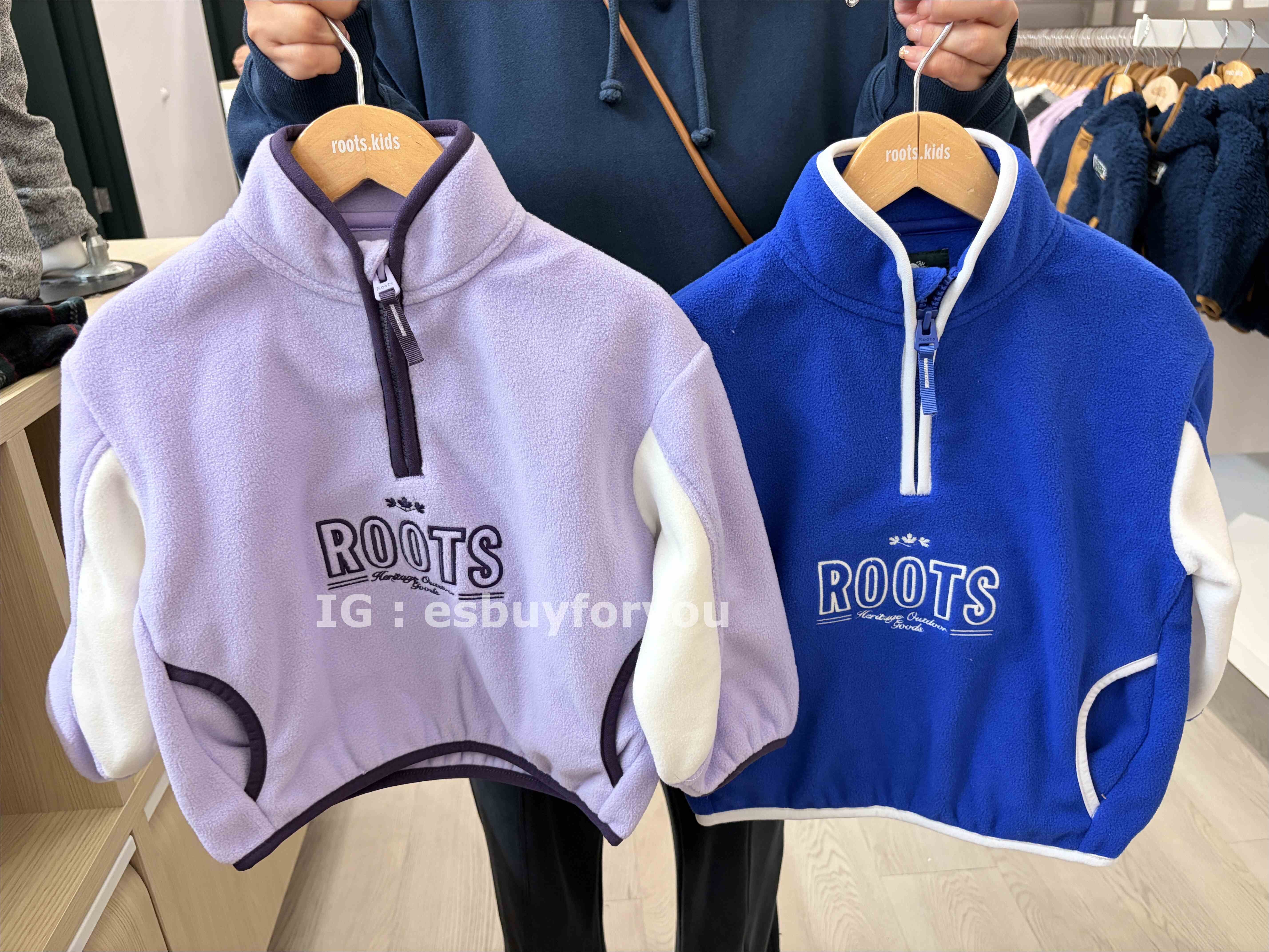 ROOTS 小童 冬季 保暖 搖立絨 內刷毛 半拉鍊 外套 (3色)