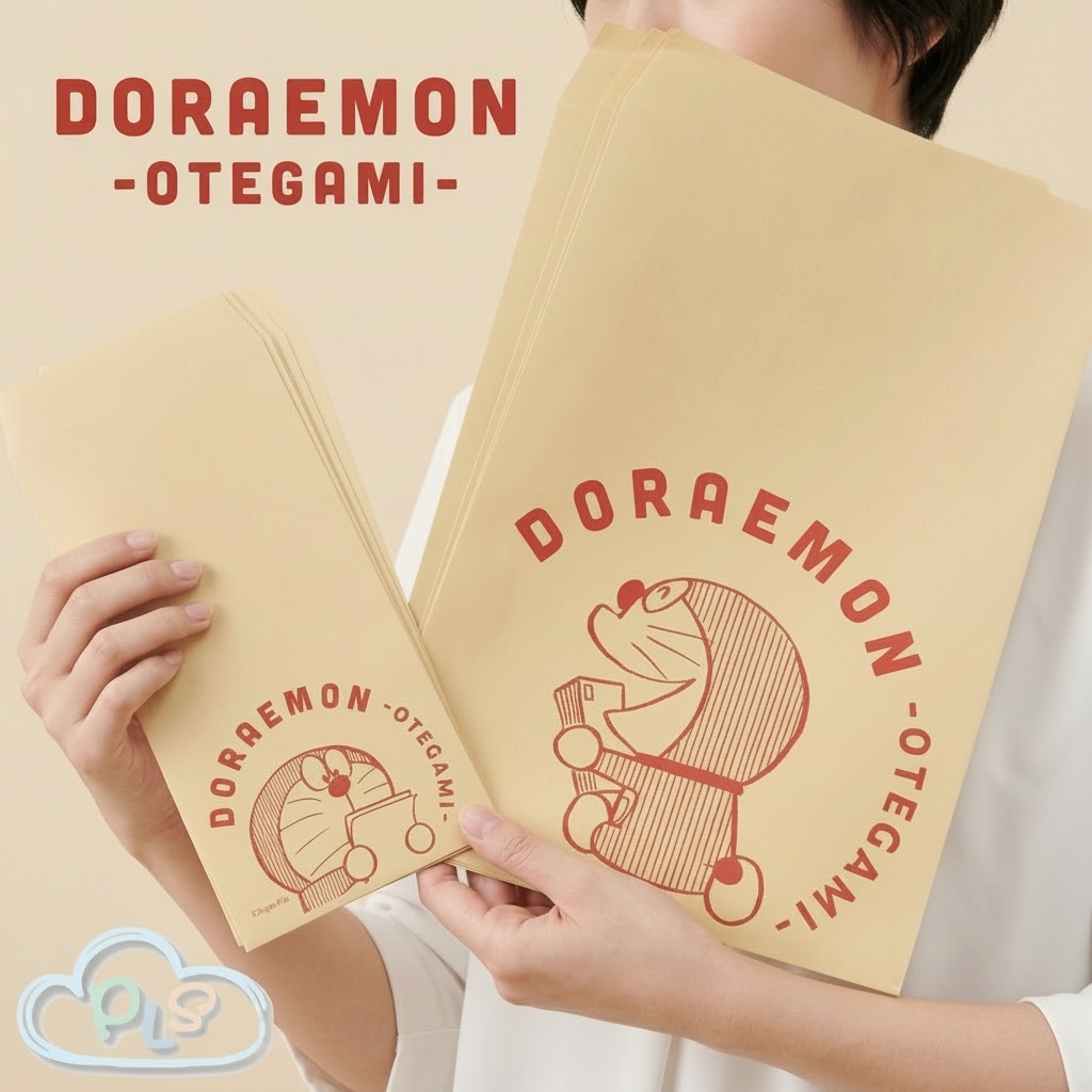 30pc/Set 大容量信封萬用袋套組 多啦A夢 日本郵便局限定 牛皮紙原色 #73005-1
