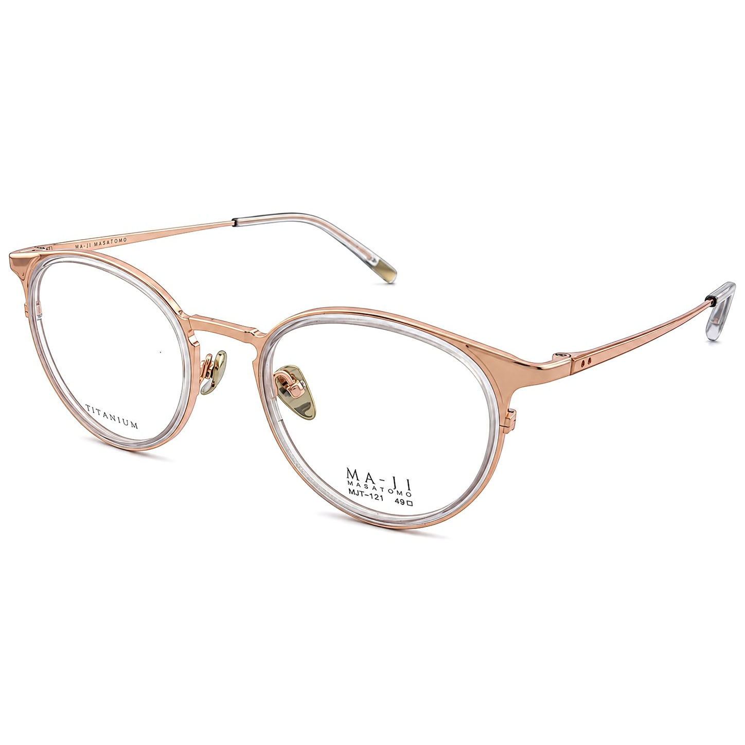 【MA-JI MASATOMO】MJT-121 C3 光學眼鏡 復古圓框 日本製鈦金屬(玫瑰金)