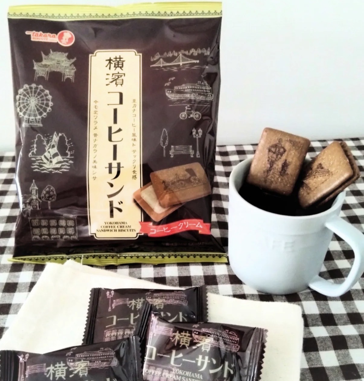 【爆炸好評】JP 橫濱咖啡風味三文治夾餅 89g 0808 TK261011