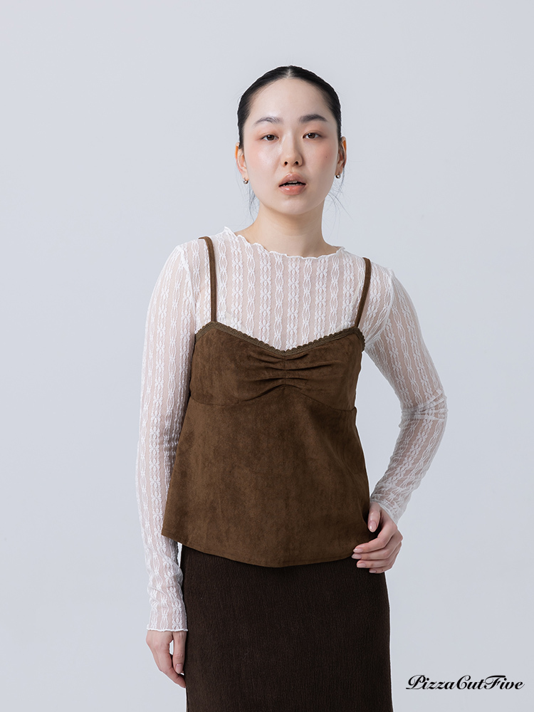 人造麂皮細肩帶背心 PizzaCutFive