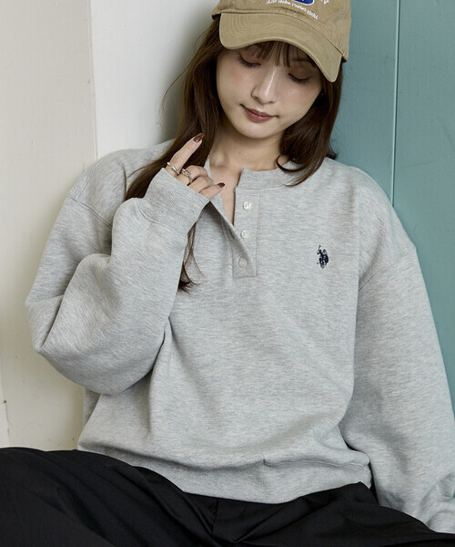 日本🇯🇵連線 U.S. POLO ASSN. X PUBLUX 刺繡亨利領排扣衛衣 休閒 亨利領 衛衣 長袖 刺繡 4色(任買兩件711免運)/預購