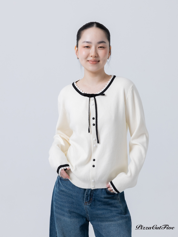 [兩件1580]優雅線條針織外套 PizzaCutFive