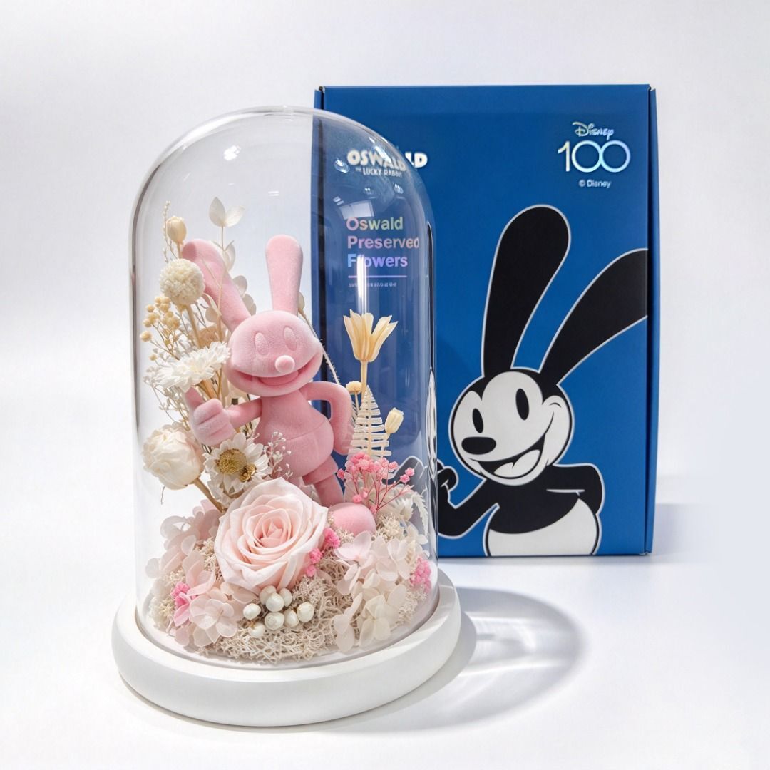 Apportfolio Disney Oswald Preserved Flowers LUCKY RABBIT