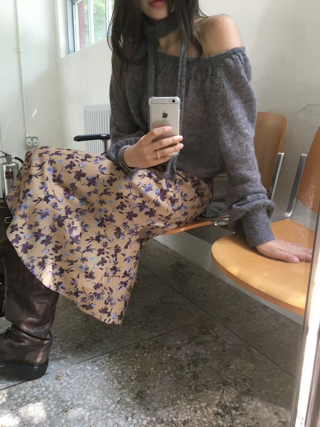 暗花中裙