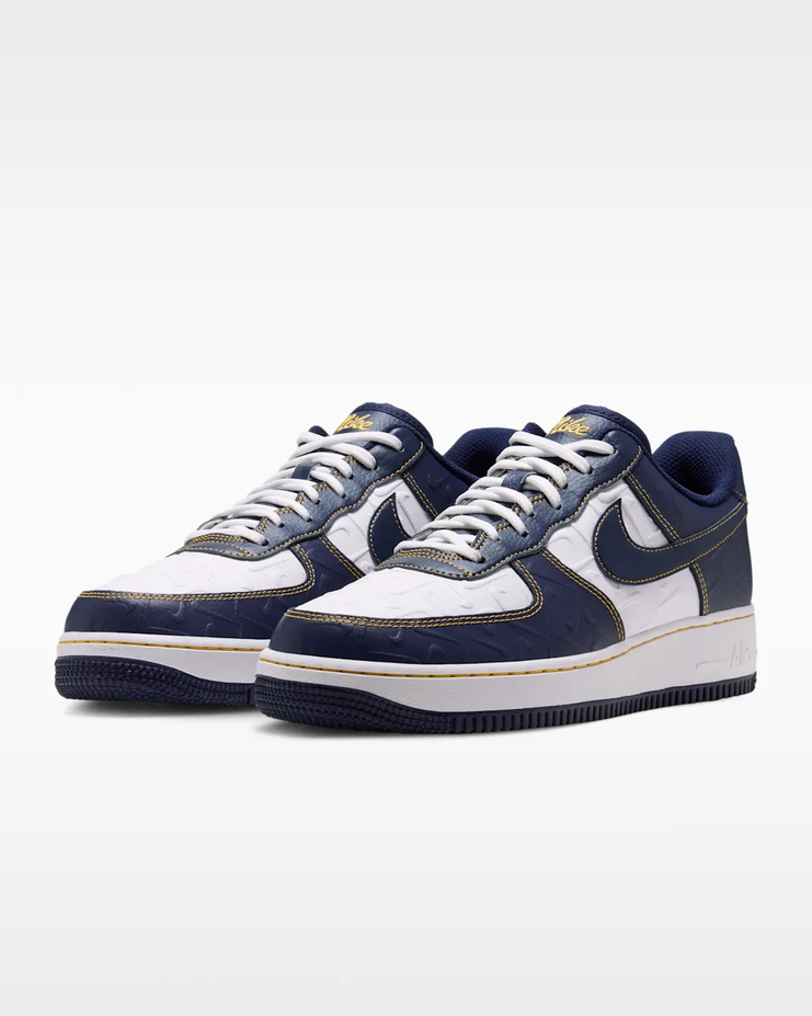 【預訂】 NIKE AIR FORCE 1 07 深藍白浮雕剔-MEN