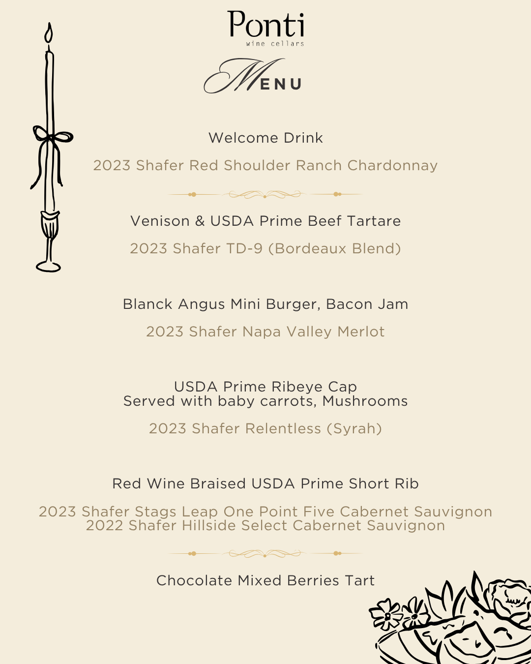 Shafer Wine Dinner at Beefbar (23 November, Monday)