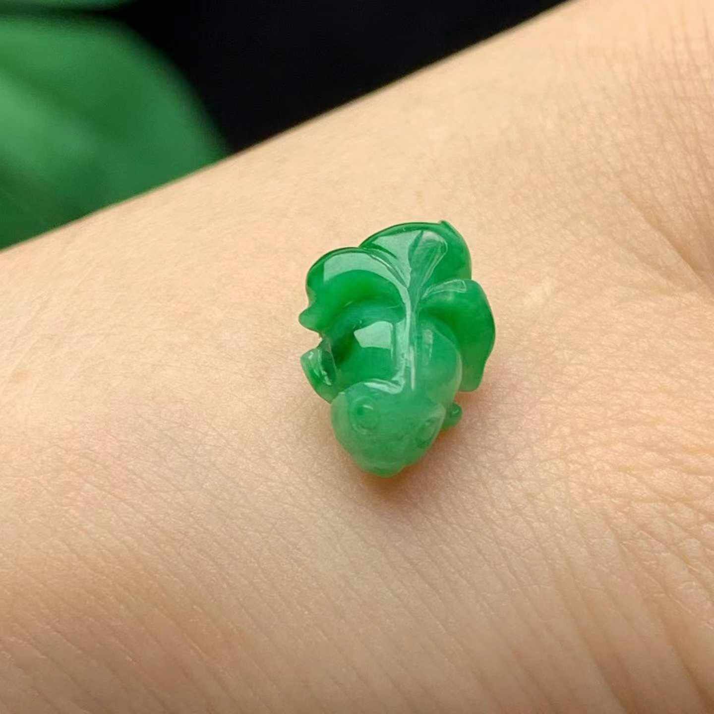 翡翠滿綠金魚,天然翡翠A玉, 緬甸玉, Jade, Jadeite