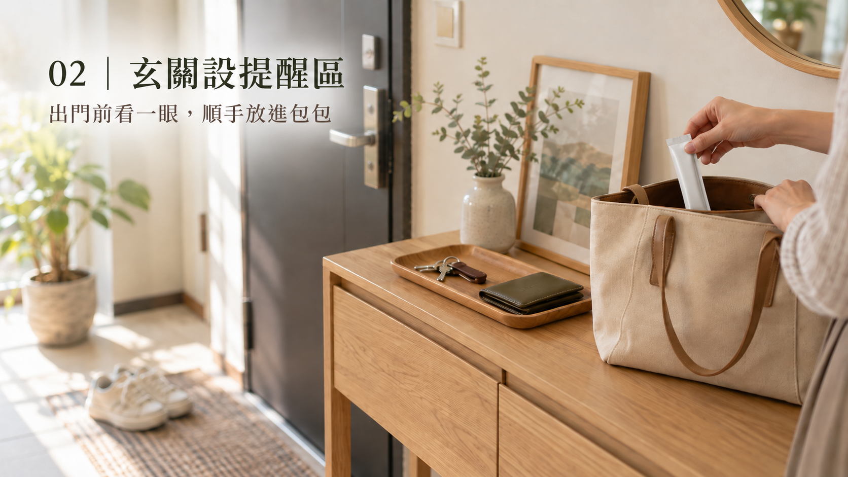 玄關益生菌提醒區