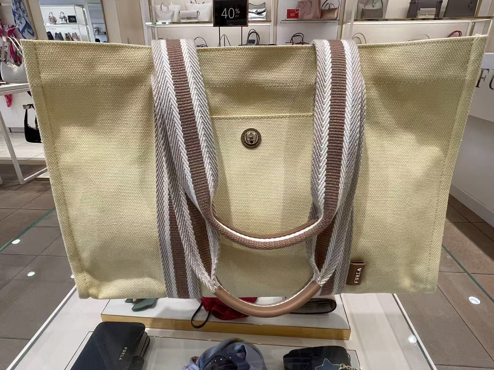 【預購】Furla N101206 帆布托特包