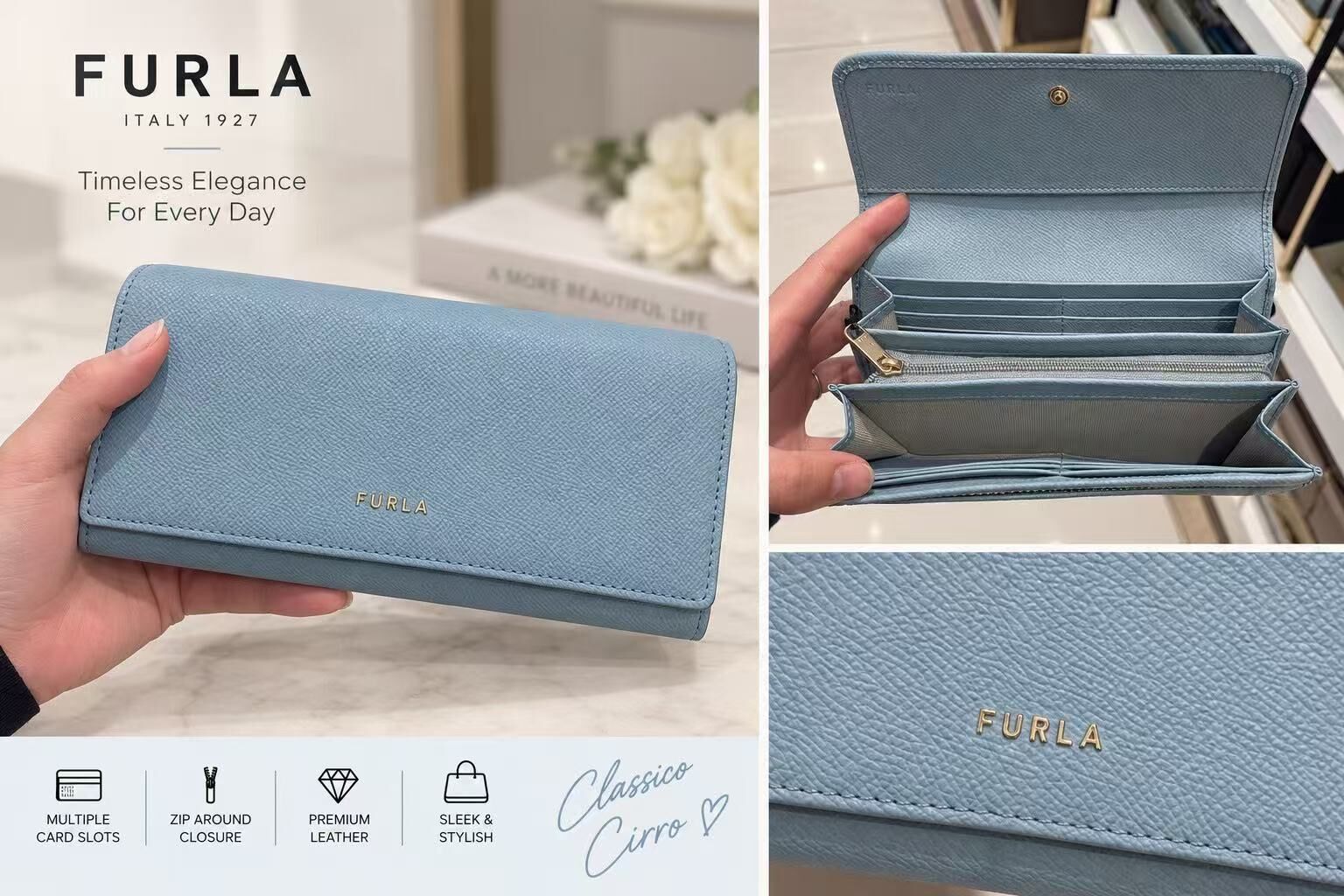【預購】Furla N101222 長款翻蓋銀包
