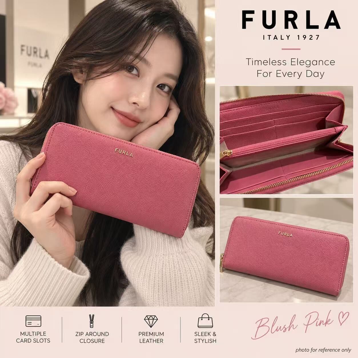 【預購】Furla N101223 長款拉鏈銀包 (Blush Pink)