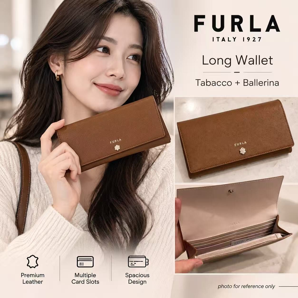 【預購】Furla N101224 長款翻蓋銀包 (Tabacco and Ballerina )