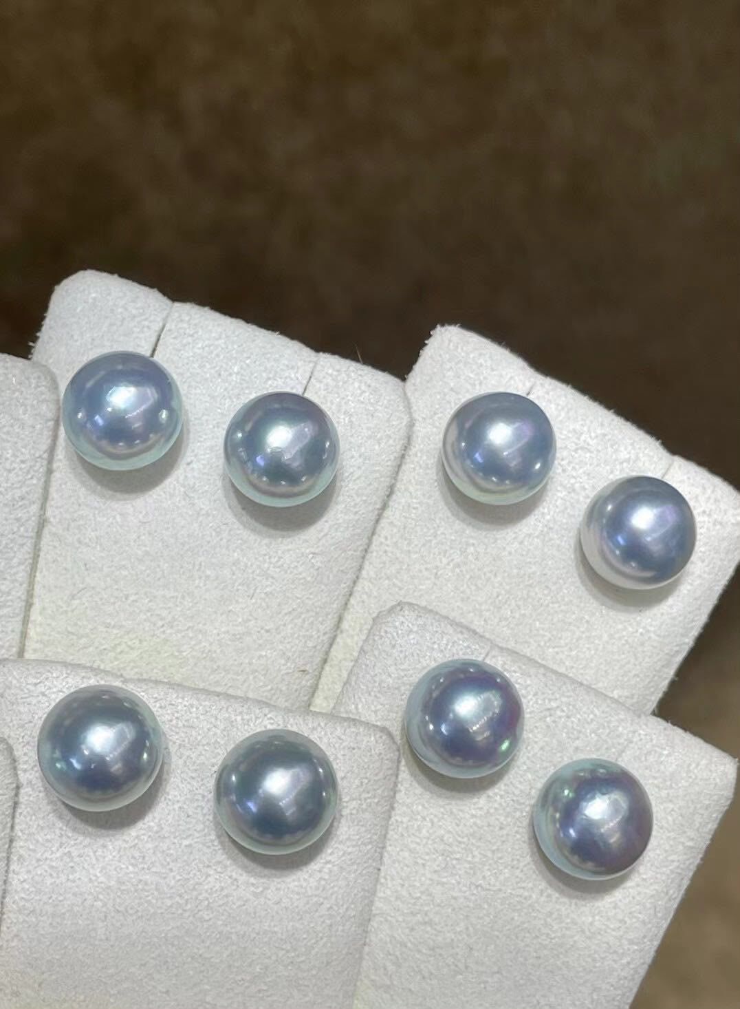 18K White Gold Pearl Earring