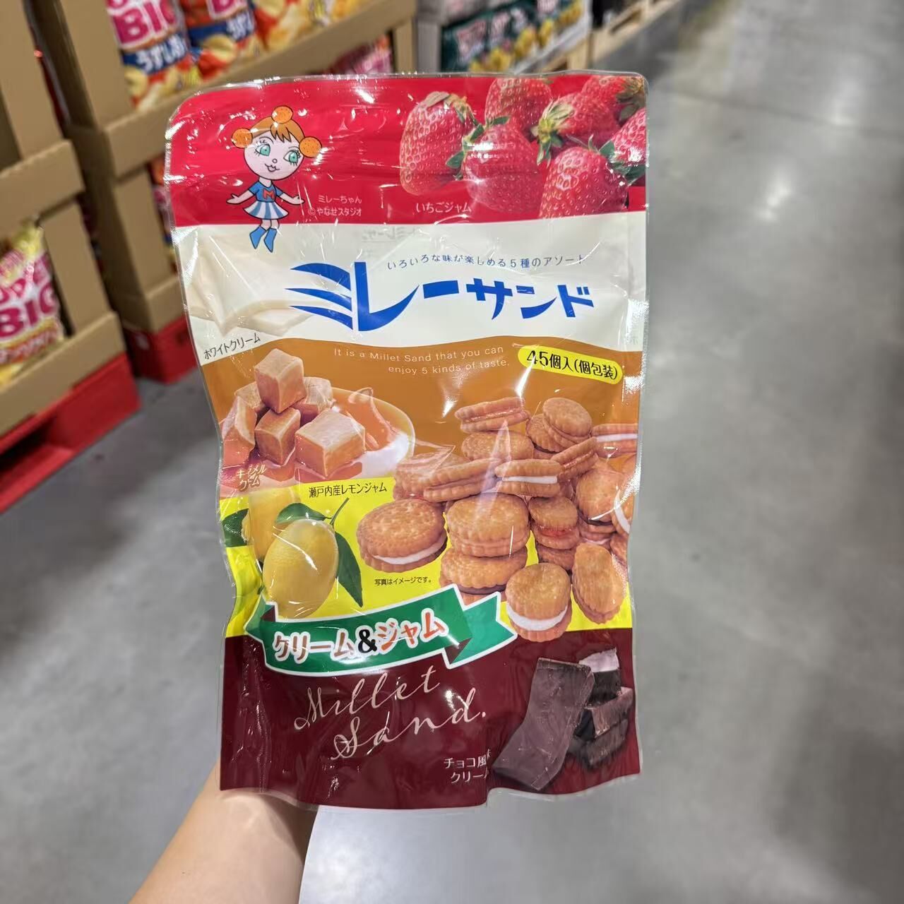【預購】JM101203 野村美蕾 Millet Sand 5種風味綜合夾心餅乾大禮包（45入）