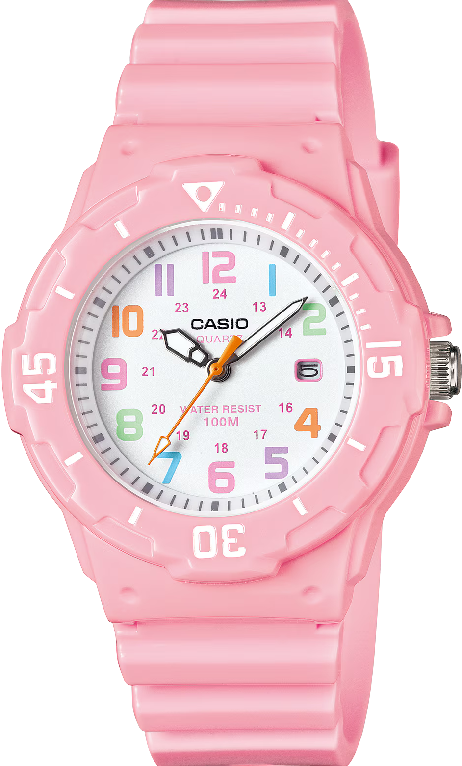 萬年鐘錶 - CASIO  卡西歐   繽紛馬卡龍數字女錶 LRW-200H-4B2 錶徑34.2MM