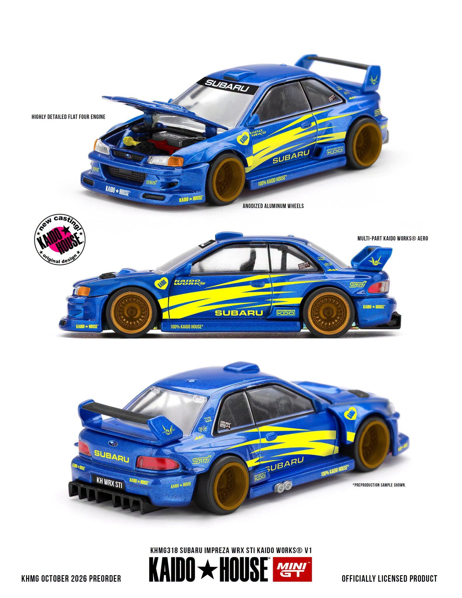 [Pre order] Mini GT #318 Subaru Impreza WRX STI KAIDO WORKS V1