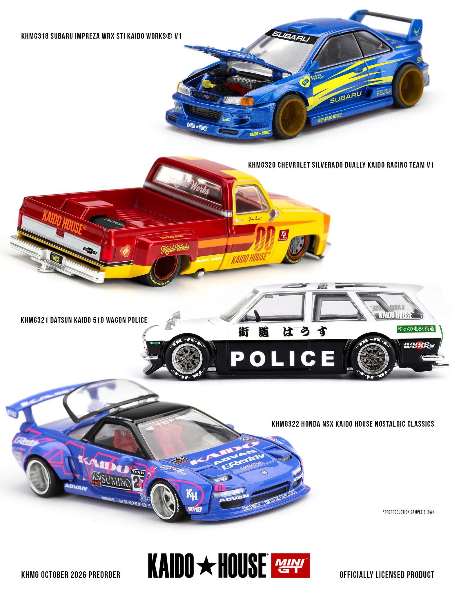 [Pre order] Mini GT #321 Datsun KAIDO 510 Wagon Police