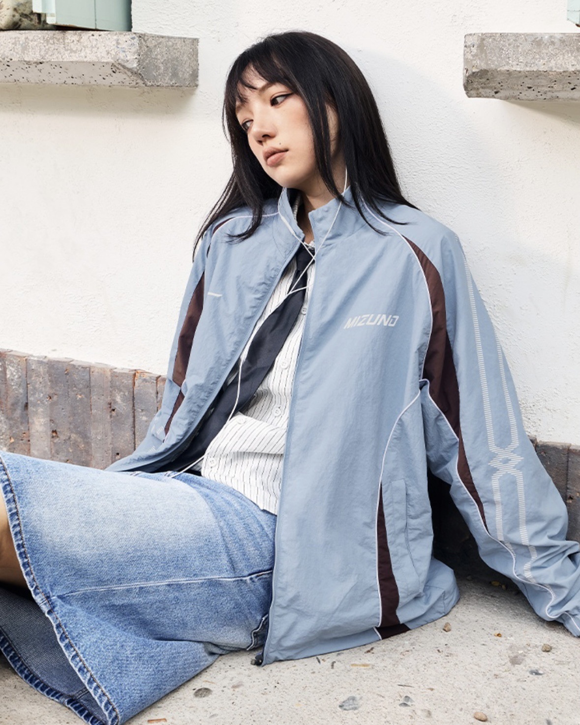 #預購 MIZUNO 美津濃 美式街頭 吸濕排汗速乾 拼接撞色 復古足球風 立領外套 K2CE66EA 兩色