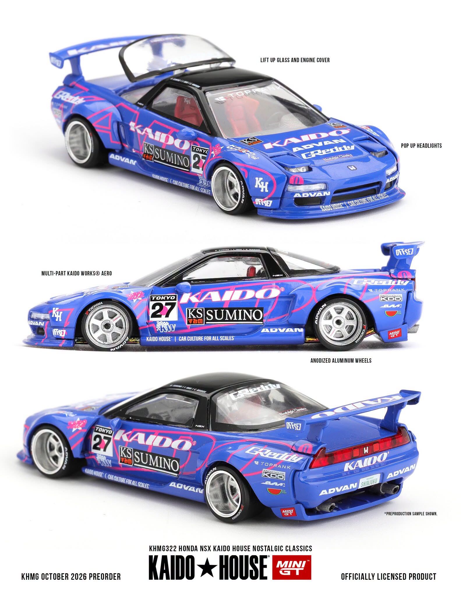 [Pre order] Mini GT #322 Honda NSX Kaido House Nostalgic Classics