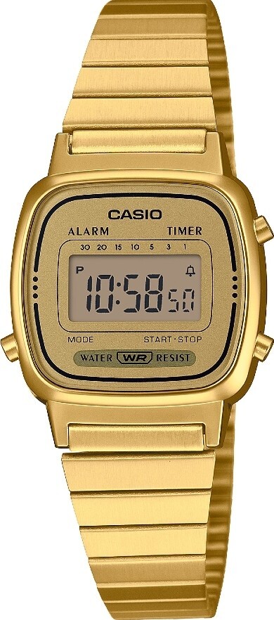 萬年鐘錶 - 卡西歐  CASIO 復古金色電子錶 / 女錶 LA670WGA-9 錶徑 24.6MM
