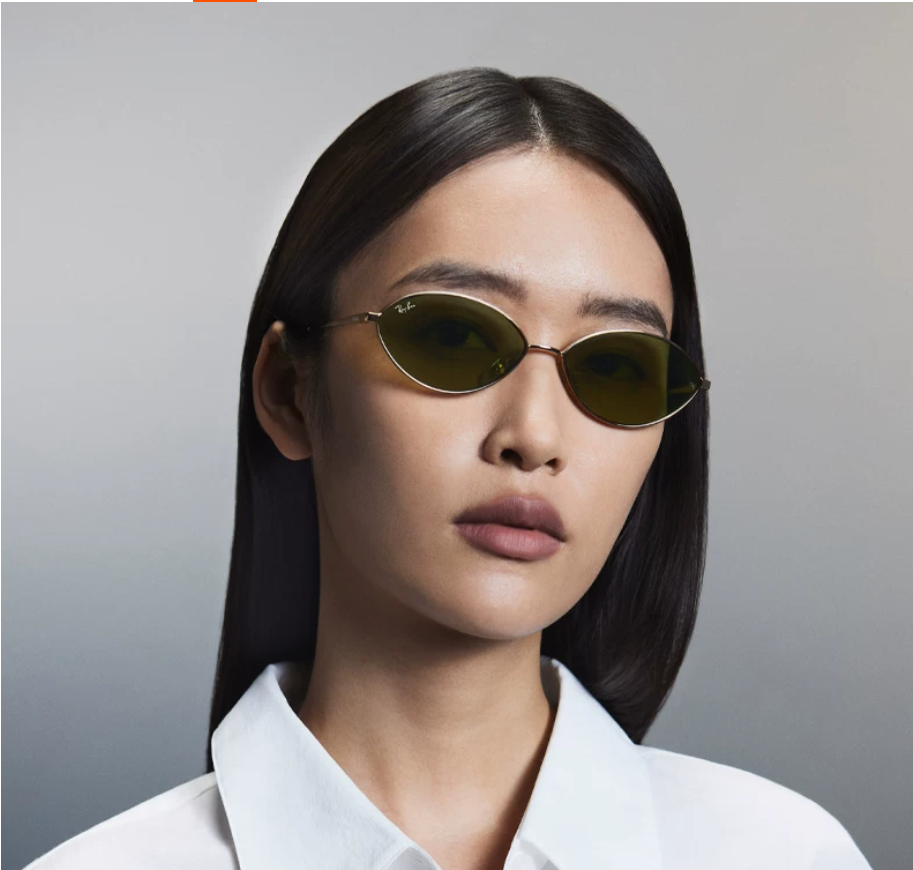 【RayBan】RB3757 921381-56mm 橢圓框太陽眼鏡♦ (淺金色|深灰偏光)
