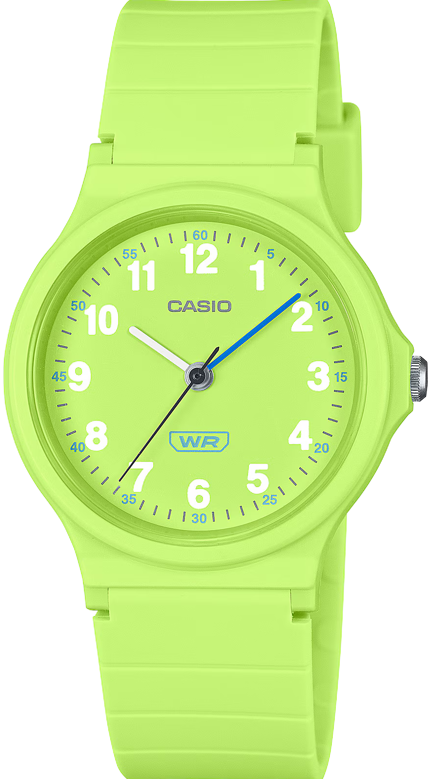 萬年鐘錶 - CASIO 卡西歐  綠色-極簡風範簡約指針錶 / 男錶 / 女錶 / 學生錶 LQ-24B-3B 錶徑31.5MM