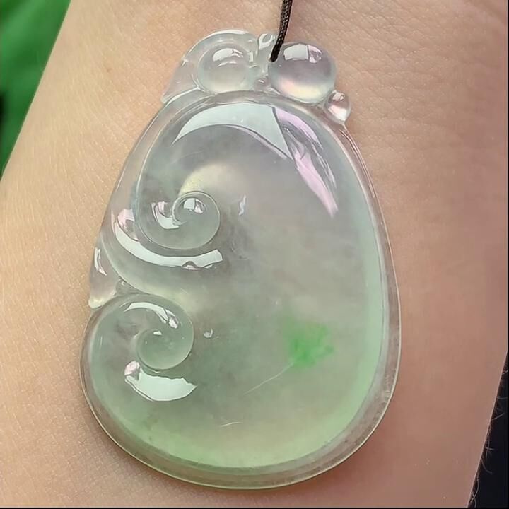 翡翠老坑冰種飄綠如意,天然翡翠A玉, 緬甸玉, Jade, Jadeite