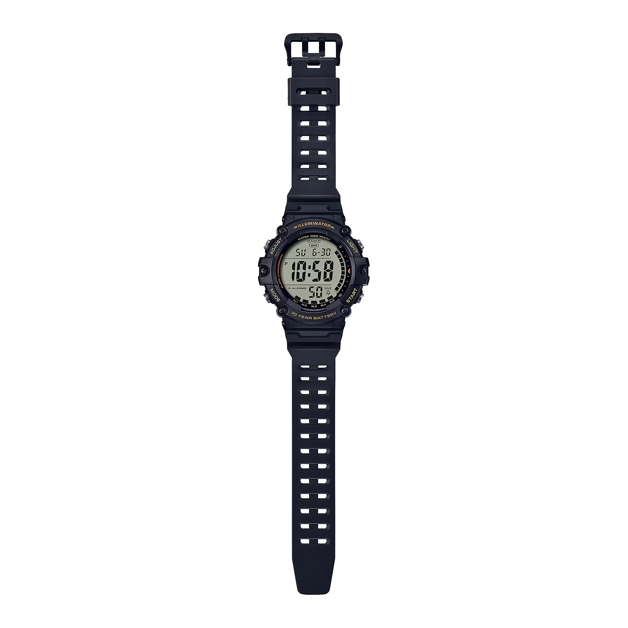 萬年鐘錶 - CASIO 卡西歐 大鏡面經典運動電子錶 AE-1500WHX-1A 錶徑51.3MM