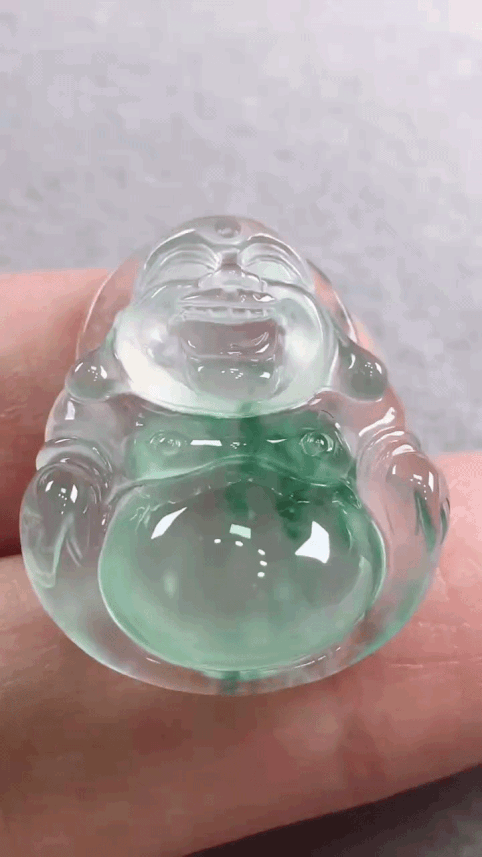 105327 翡翠玻璃種佛公