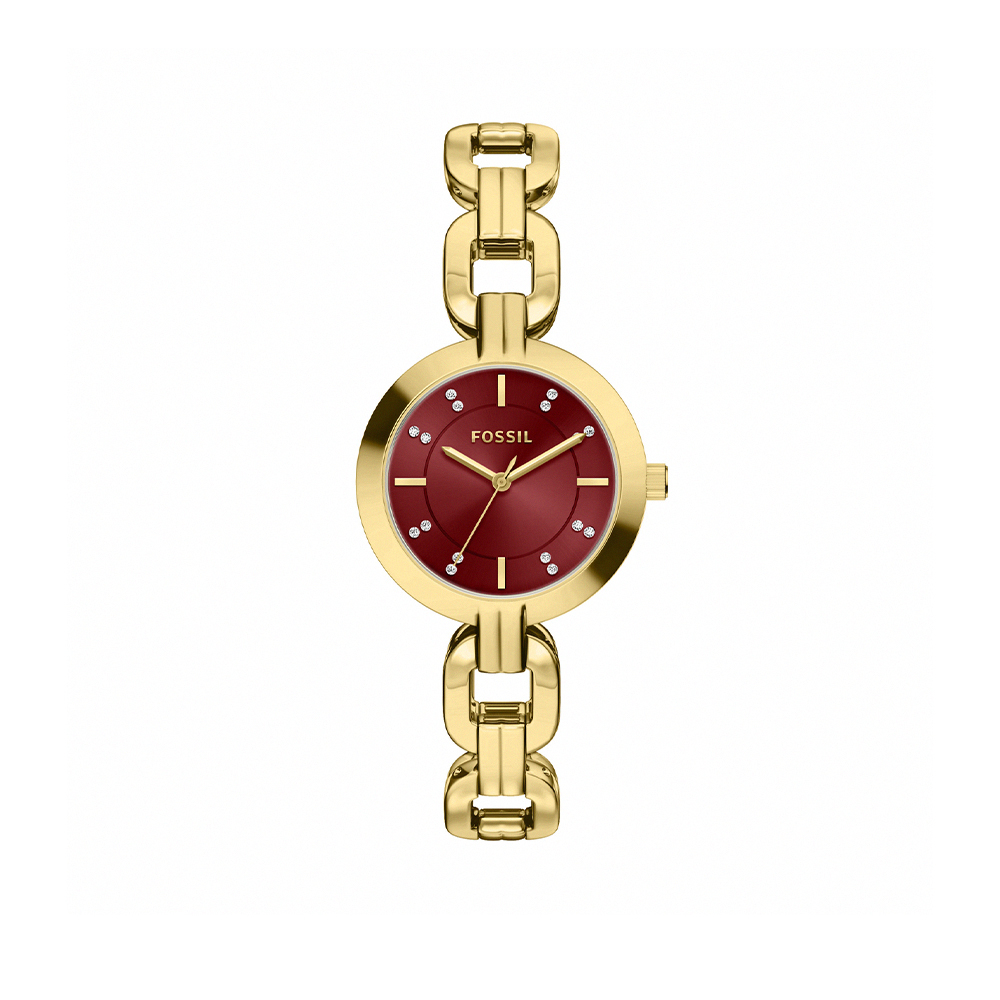 Kerrigan 典雅鎖鏈時尚女錶 金色不鏽鋼錶帶 32 MM BQW8074