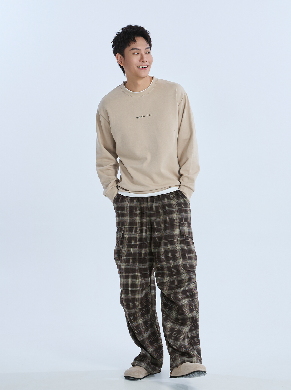 【期間限定】【Q彈呼吸棉】標語印花假兩件大學TEE