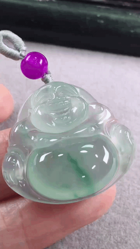 105333 翡翠冰種飄花佛公
