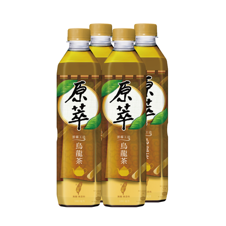 【原萃】無糖烏龍茶580ml (4瓶裝)